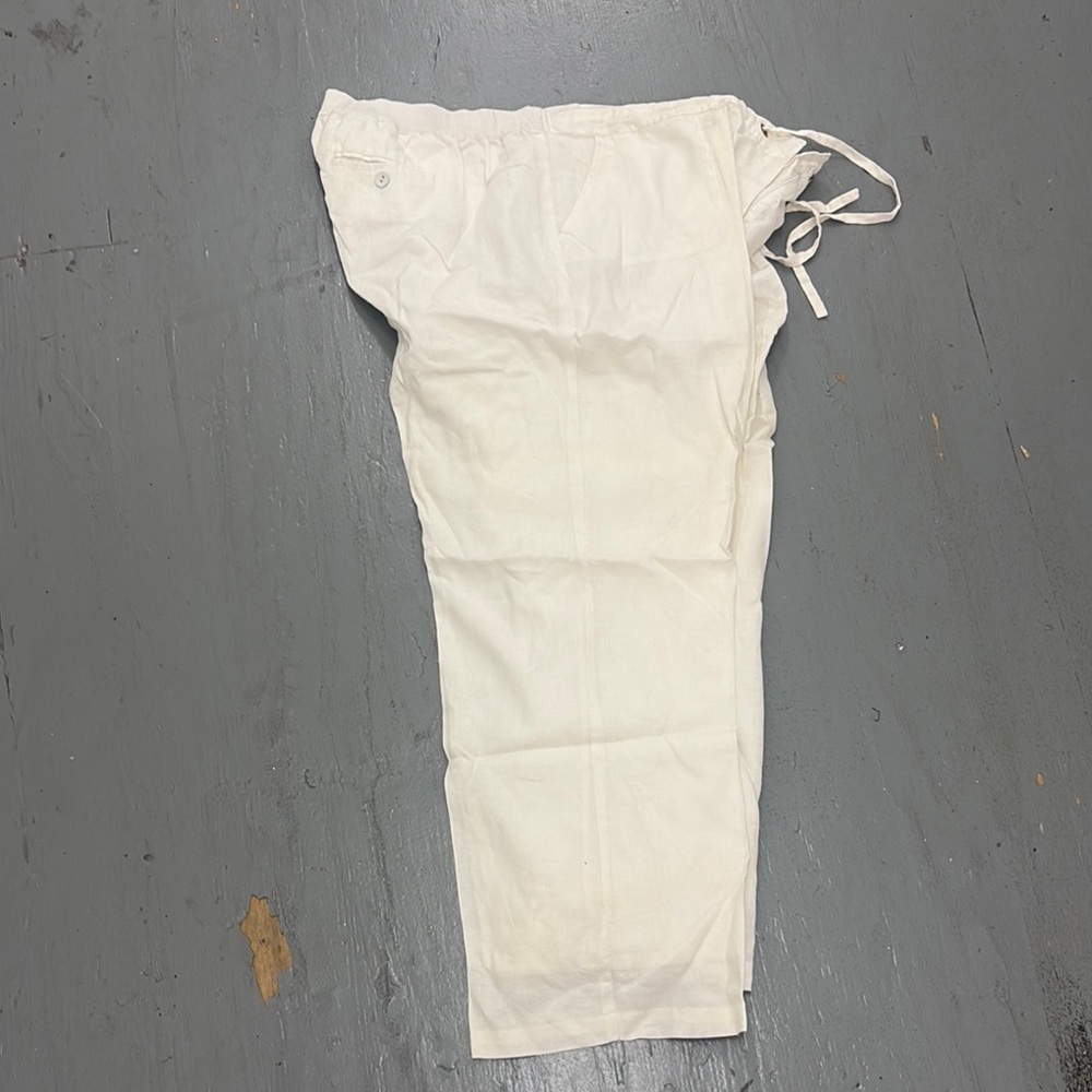 Elegant Cream Linen Pants